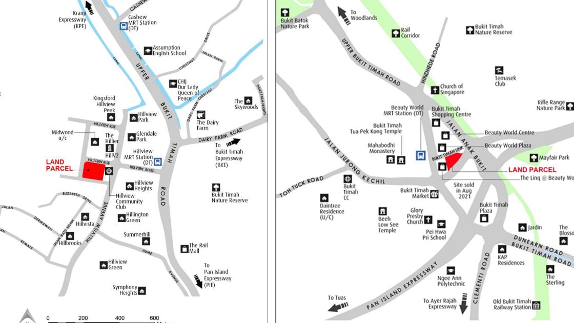 GLS H2 2022 tender - Bukit Timah Link and Hillview Rise