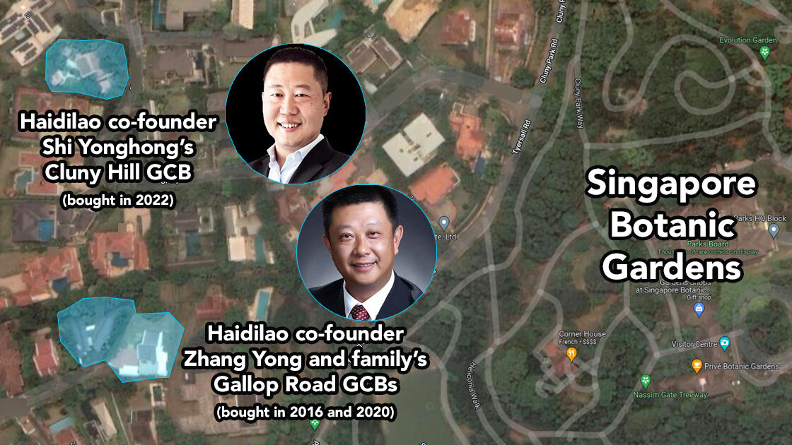 Haidilao co-founders and their GCBs in Singapore