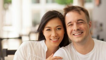 asian and white couple