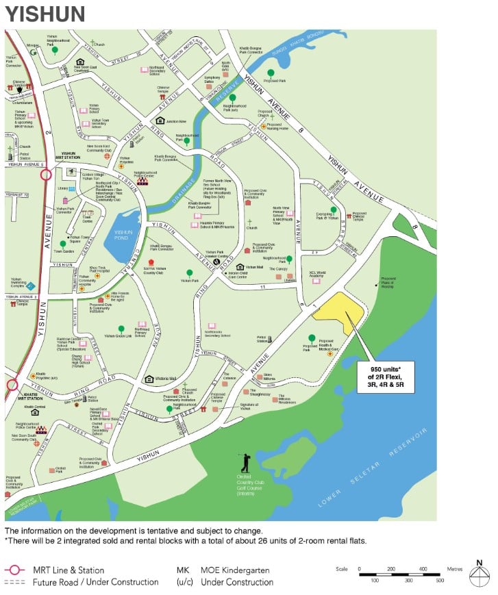 Nov 2022 Yishun BTO map, near Yishun Avenue 6