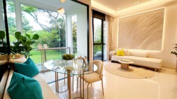enchante showflat living dining area