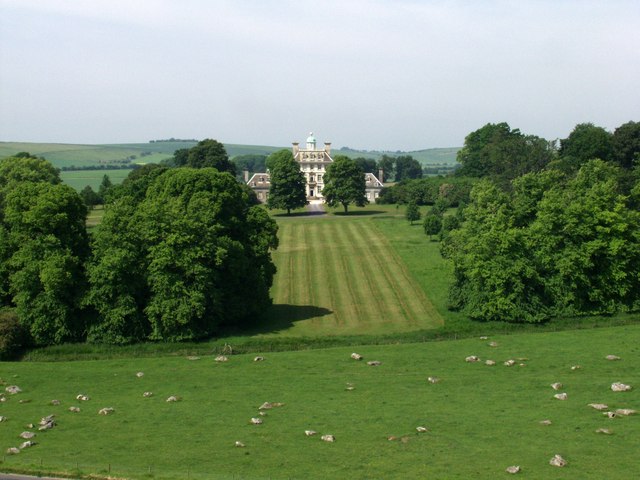 Ashdown House from Weathercock Hill