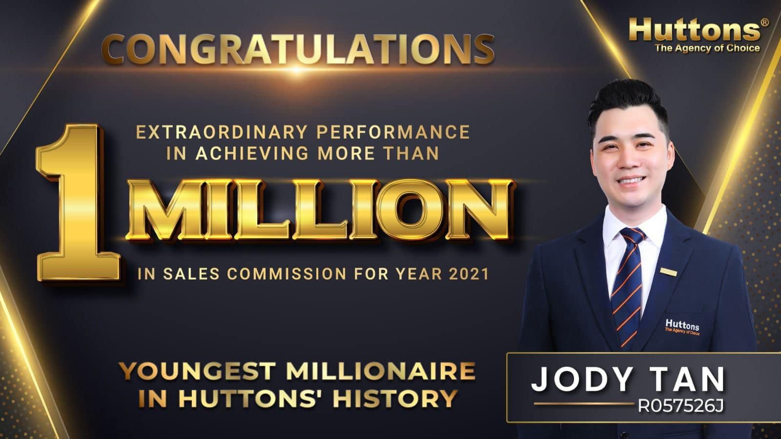 Jody, youngest millionaire in Huttons