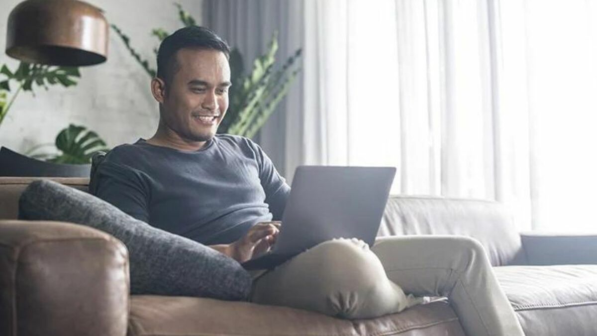 man with laptop