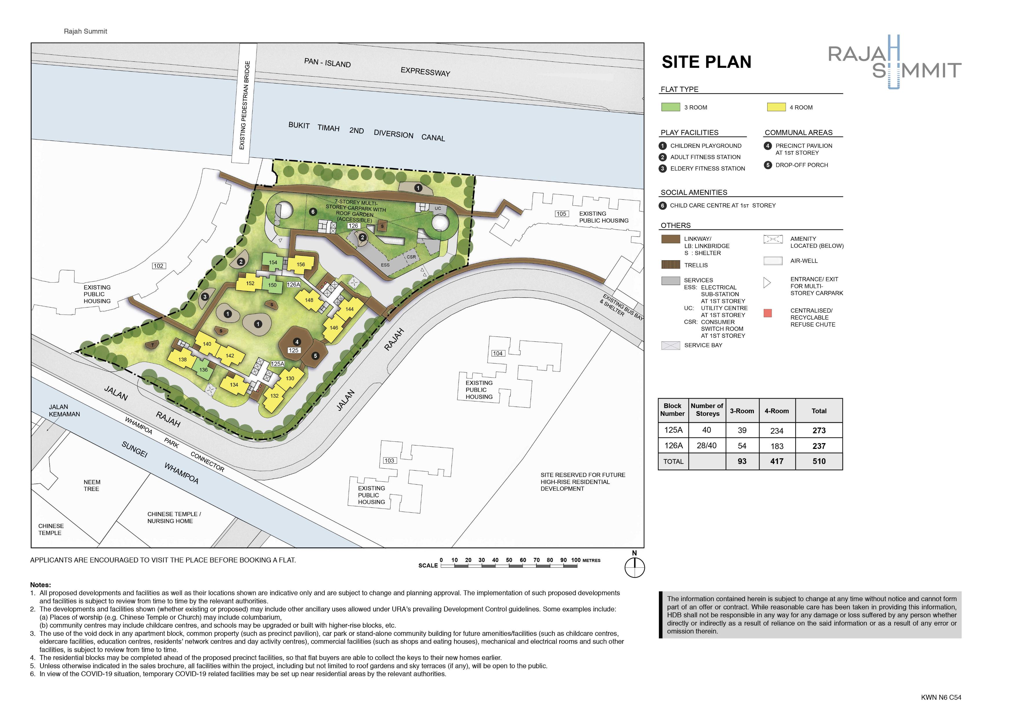 site plan of rajah summit bto