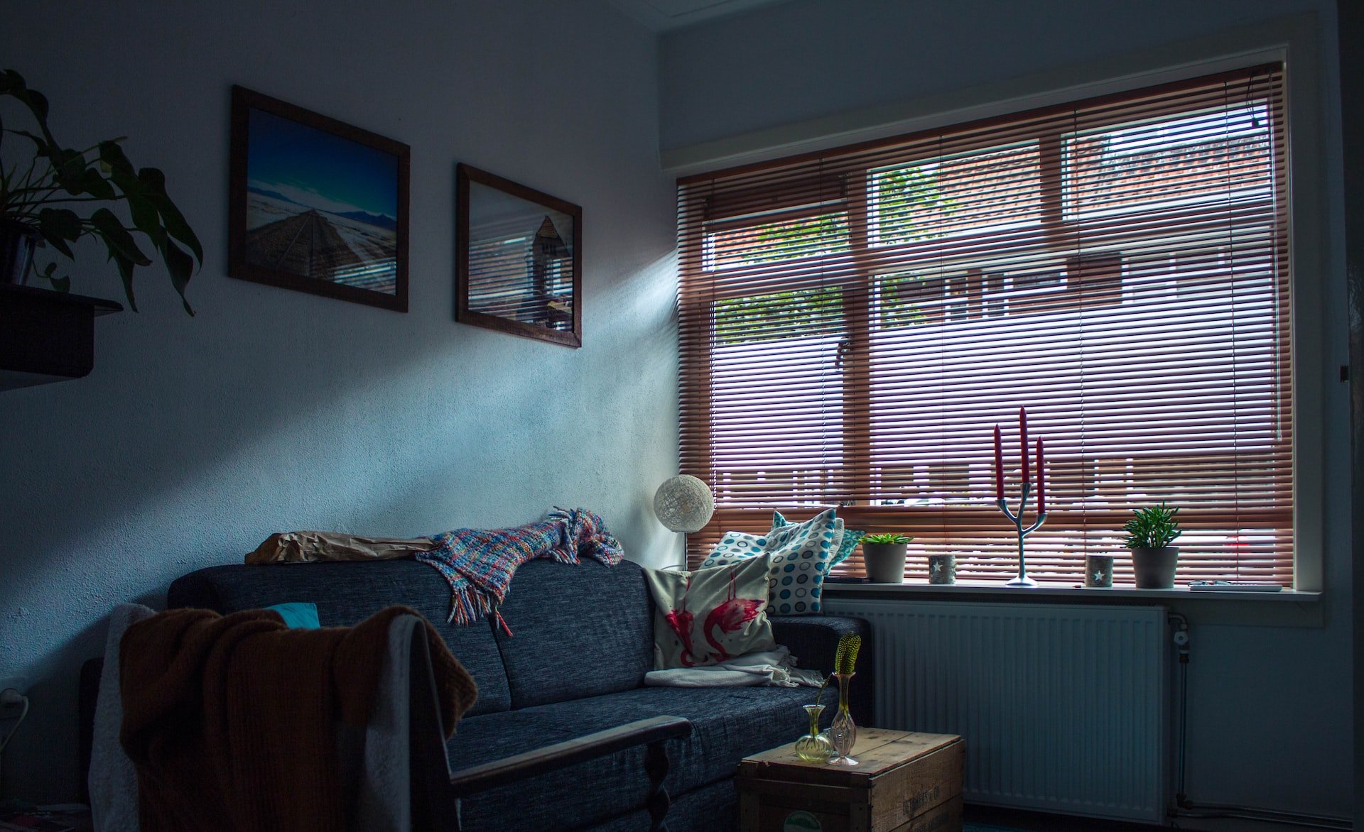 dark apartment interior