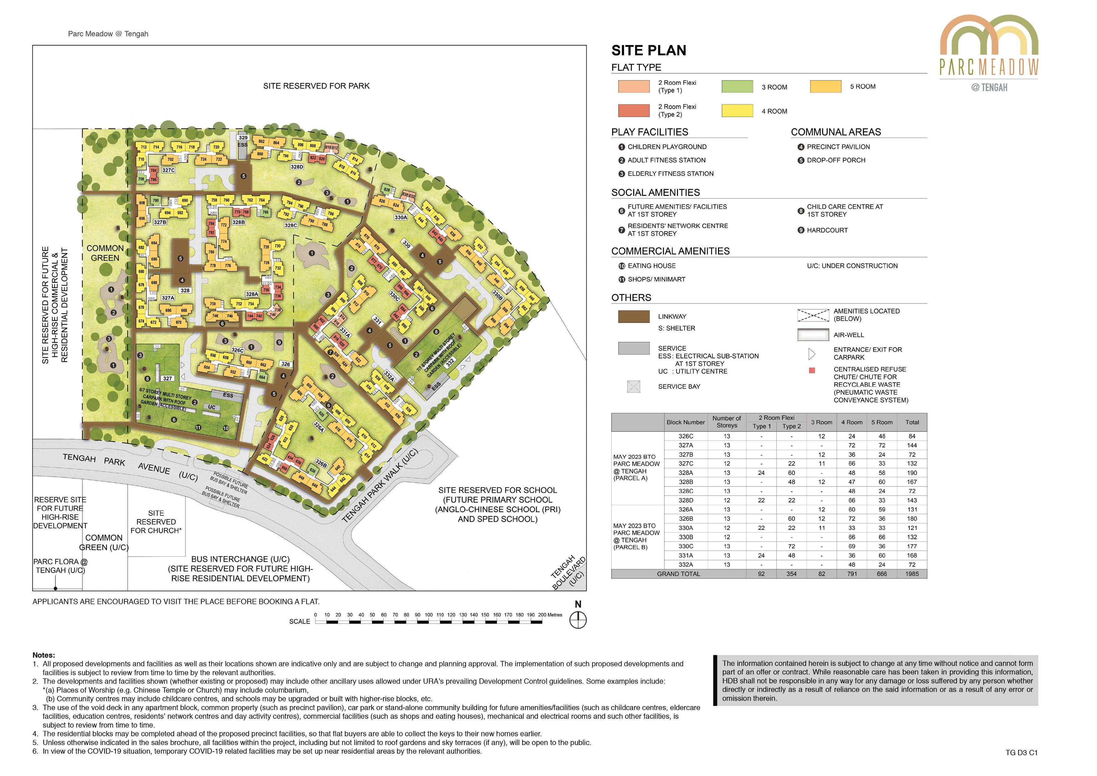 parc meadow tengah may 2023 bto site plan