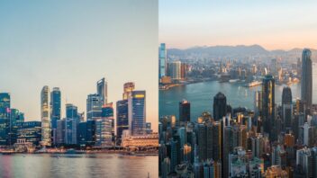 singapore hong kong skyline