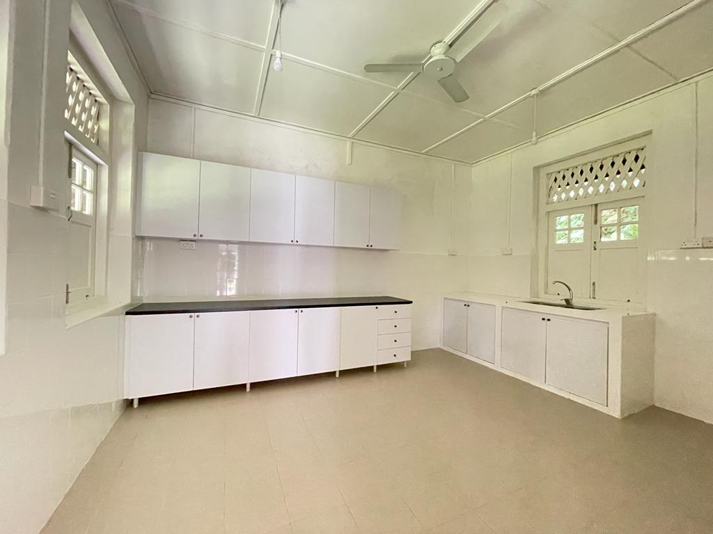 kitchen of 5 pender road black and white house