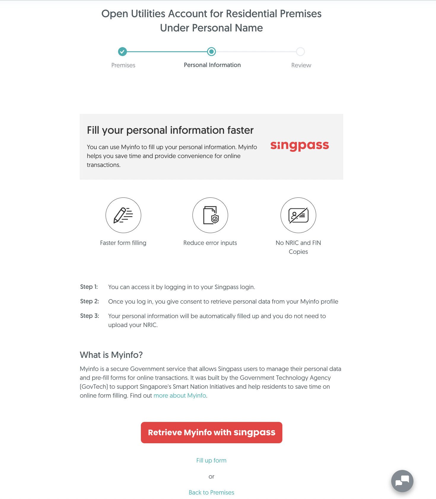 sp utilities set up account