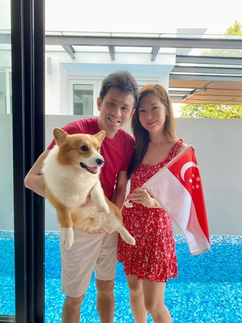 Chiew with his wife in their semi-detached home. (image credit: Eric Chiew)