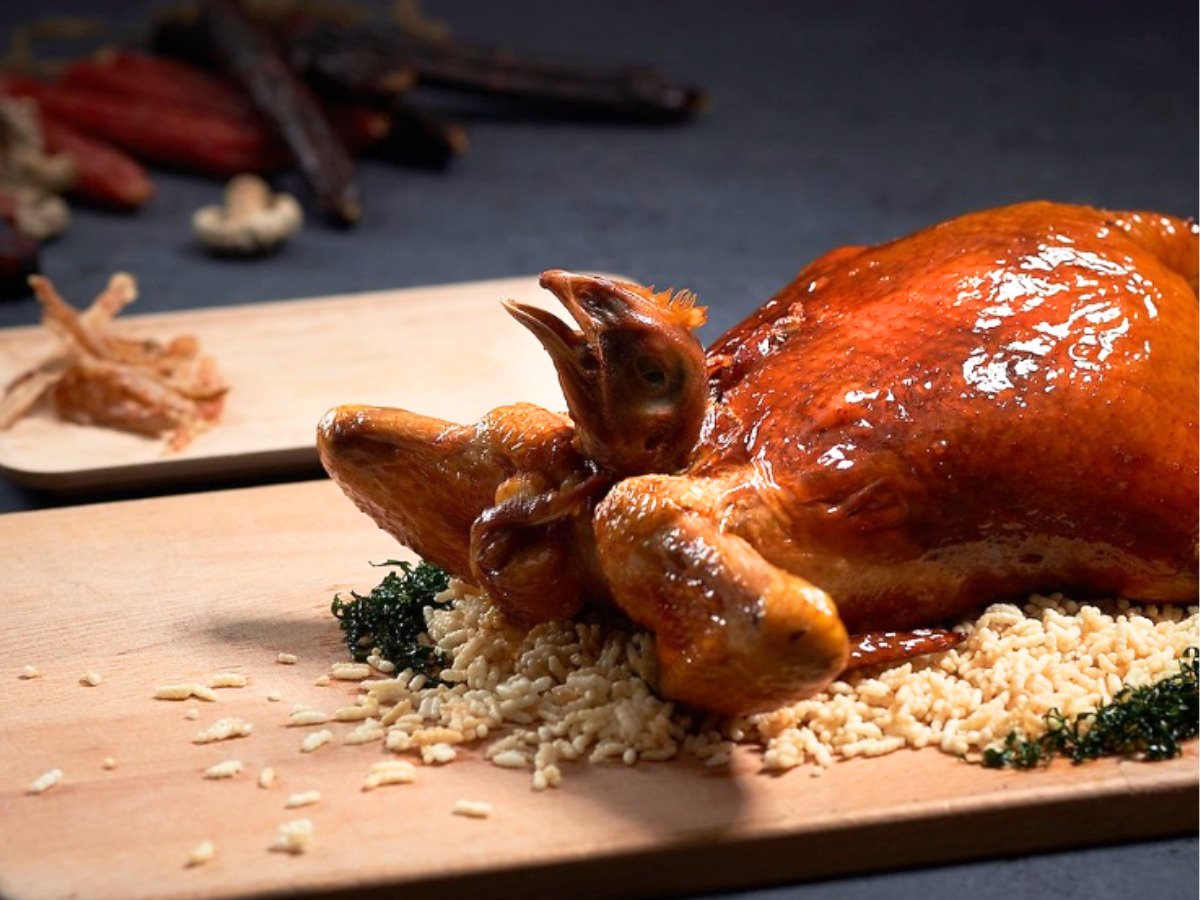 A signature dish at Shang Social - The Deep-fried Spring Chicken filled with Fried Glutinous Rice