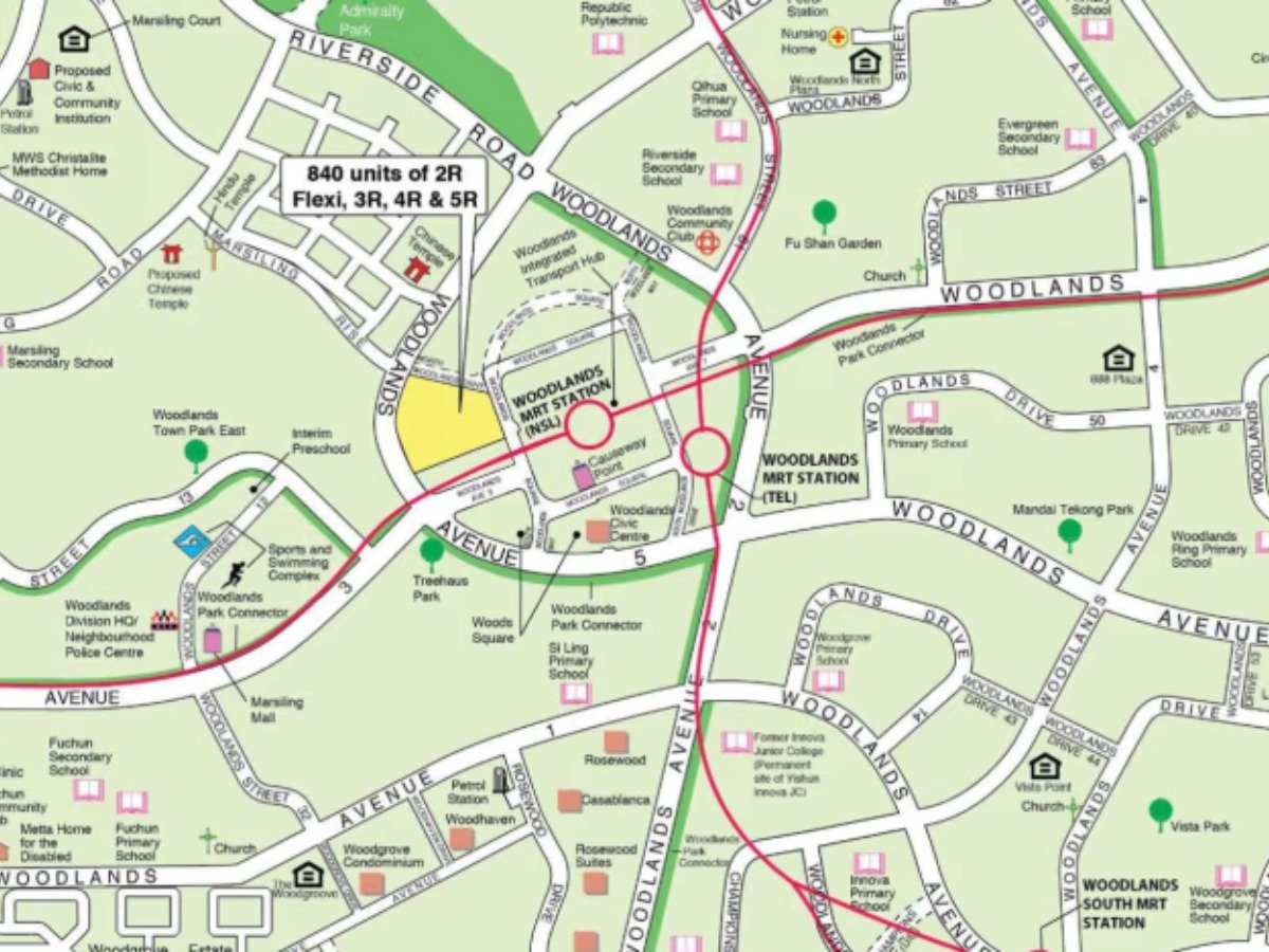 December 2023 BTO Woodlands Avenue 5 Map