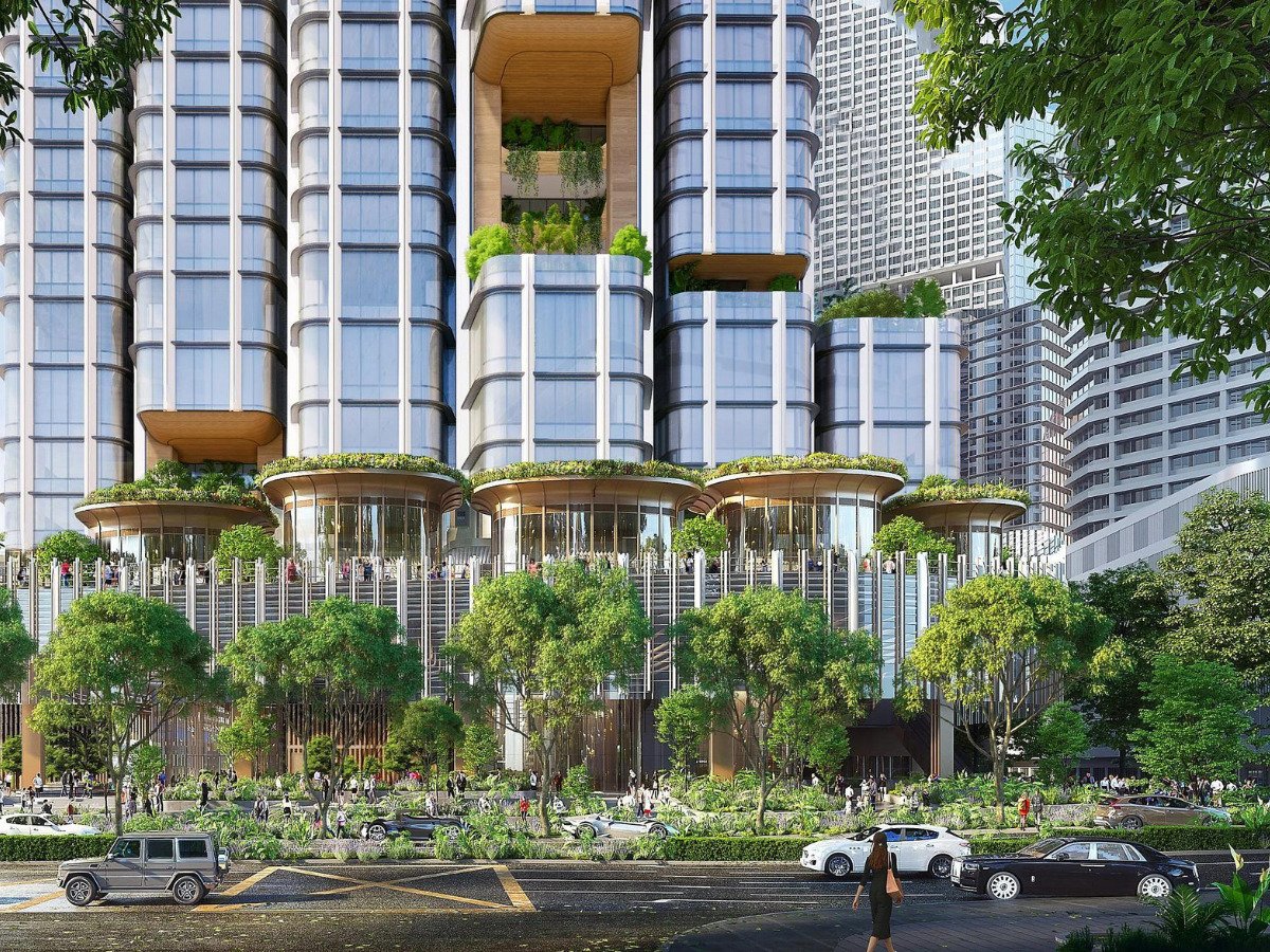 Artist's impression of SkyWaters Residences - mixed-use property