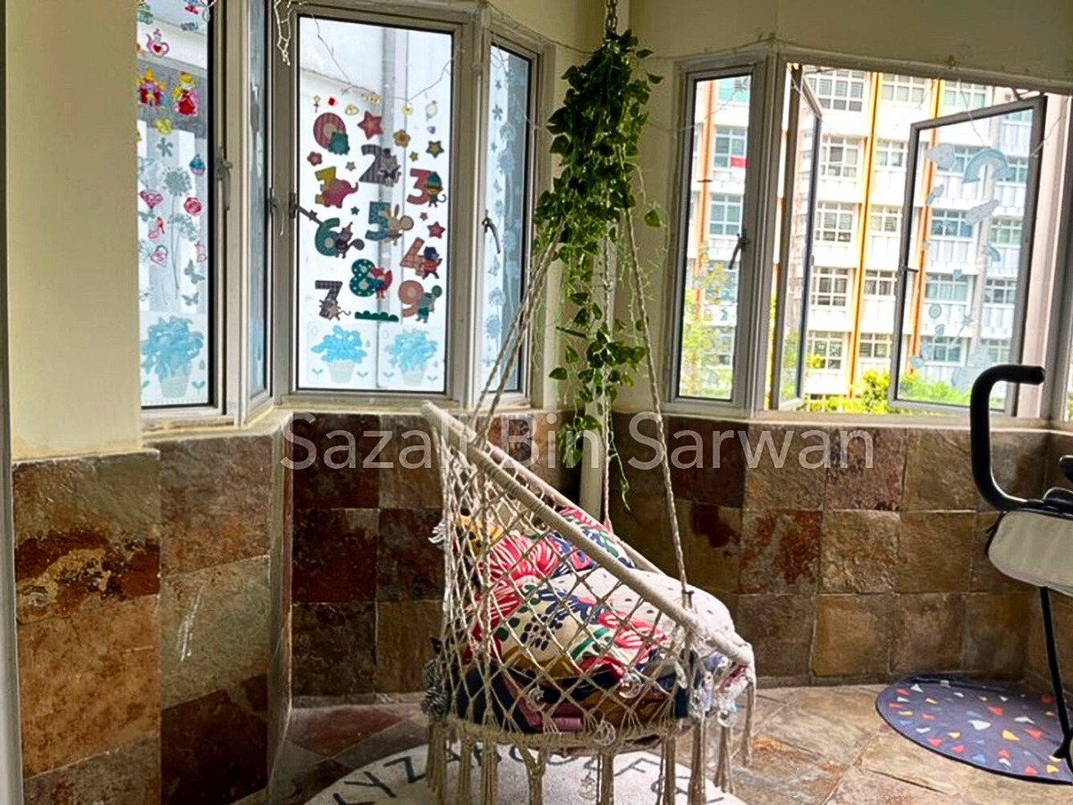 A space for reading or studying - HDB flat with balconies under S$550k