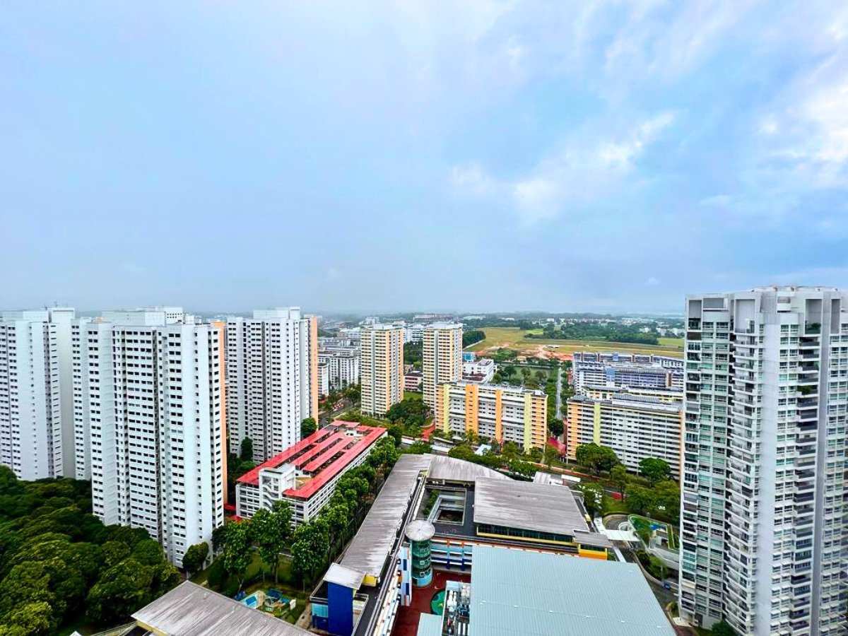 The view from the 4-bedroom property in Cheng San Court. 