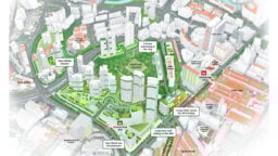 Aerial view of Pearl's Hill and URA's for it