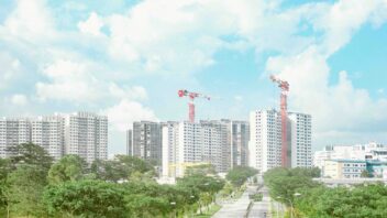 Singapore HDBs under construction