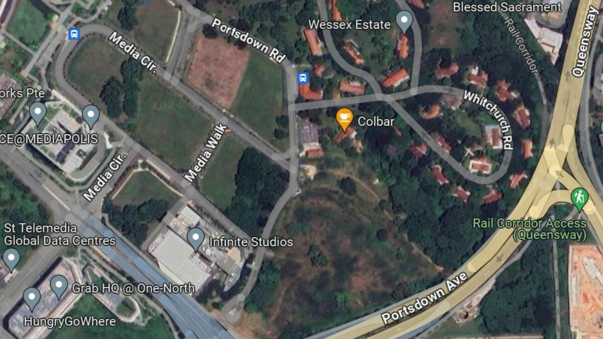 aerial view of the plots that could see over 2,000 private and public homes in one-north