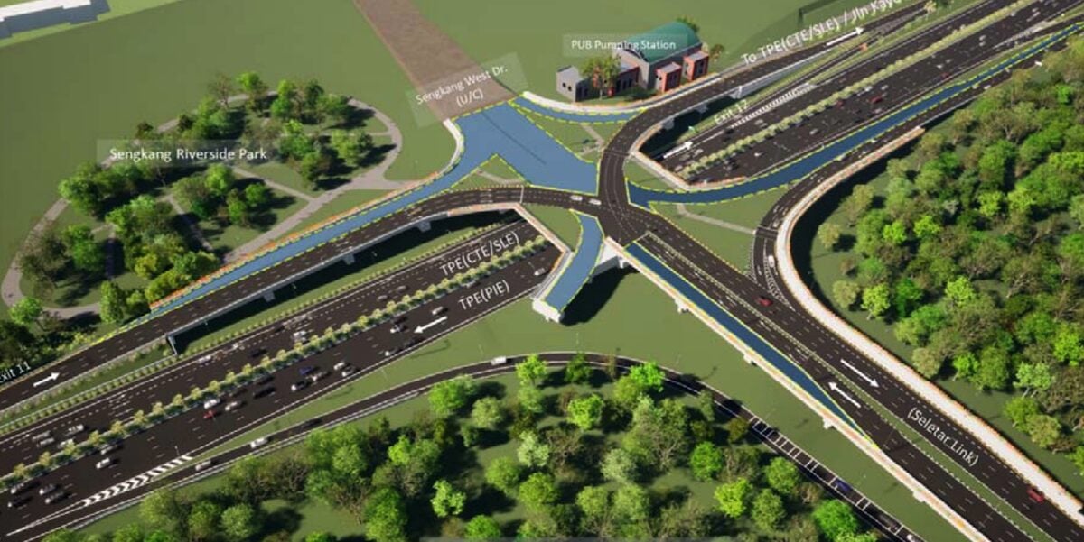 seletar link flyover artist's impression - new sengkang housing development