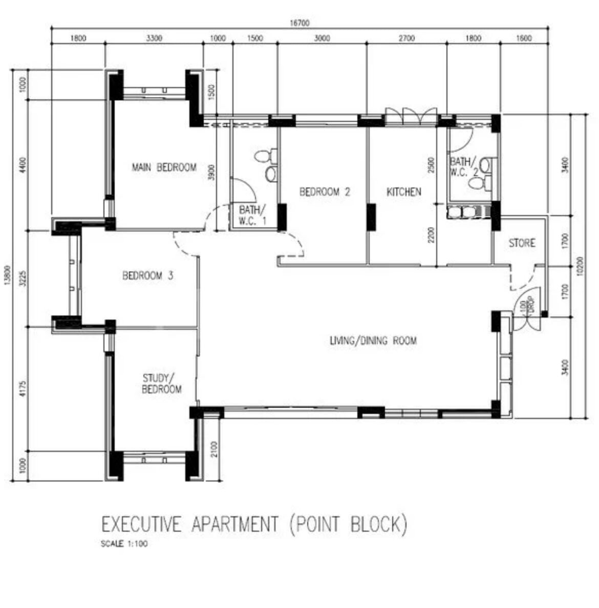 floor plan with dimensions