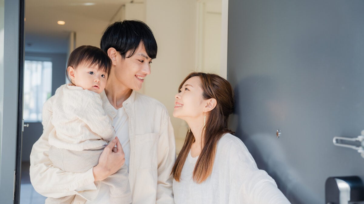 Asian family housewarming ceremony