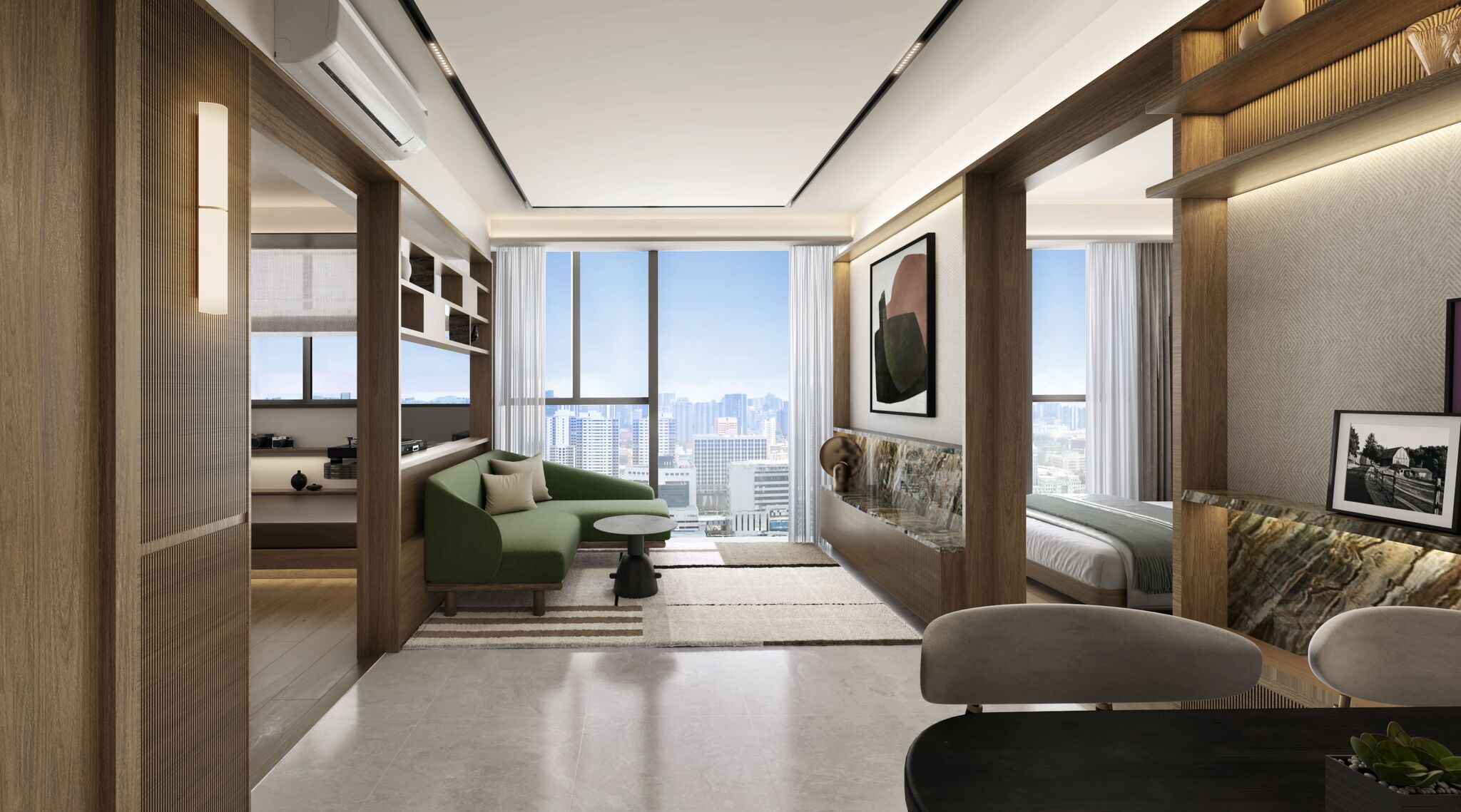 2-bedroom interior for the Prestige Collection at Aurea - Artist's impression