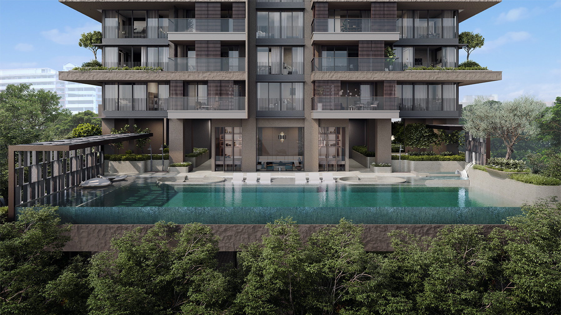 Aurea features two infinity pools at Level 3 and 33.