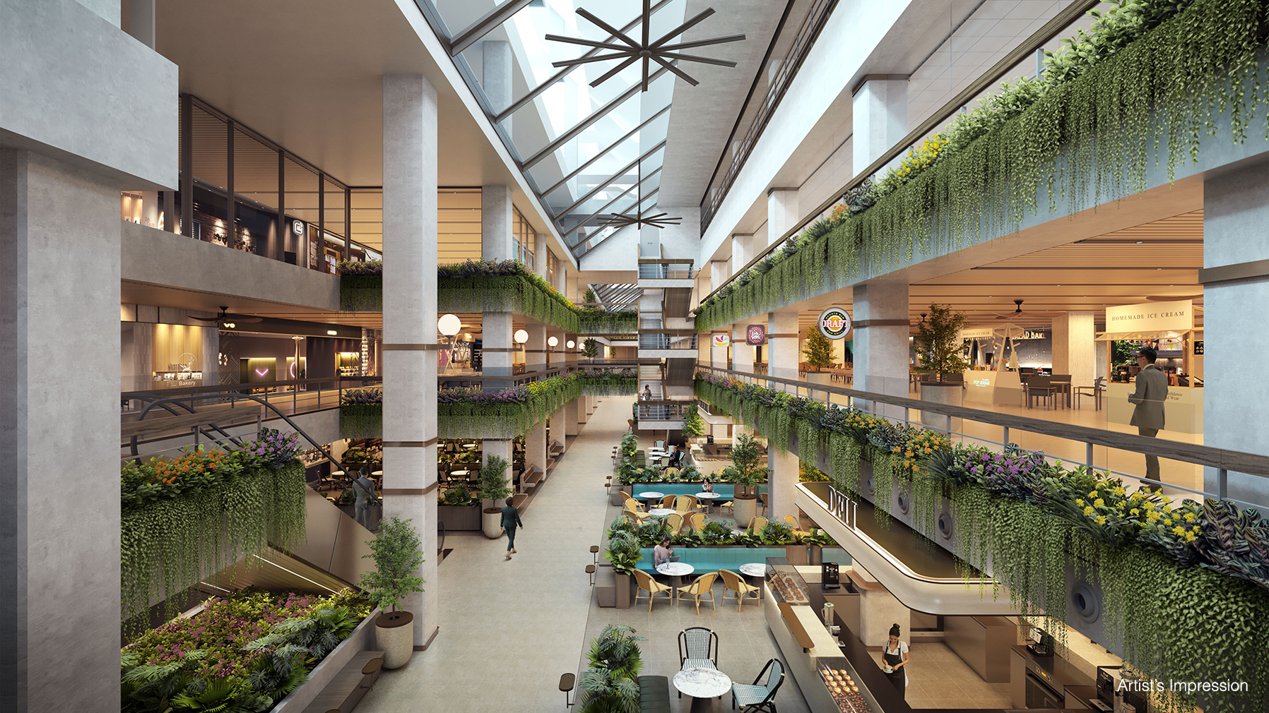The Golden Mile's retail atrium - Artist's impression