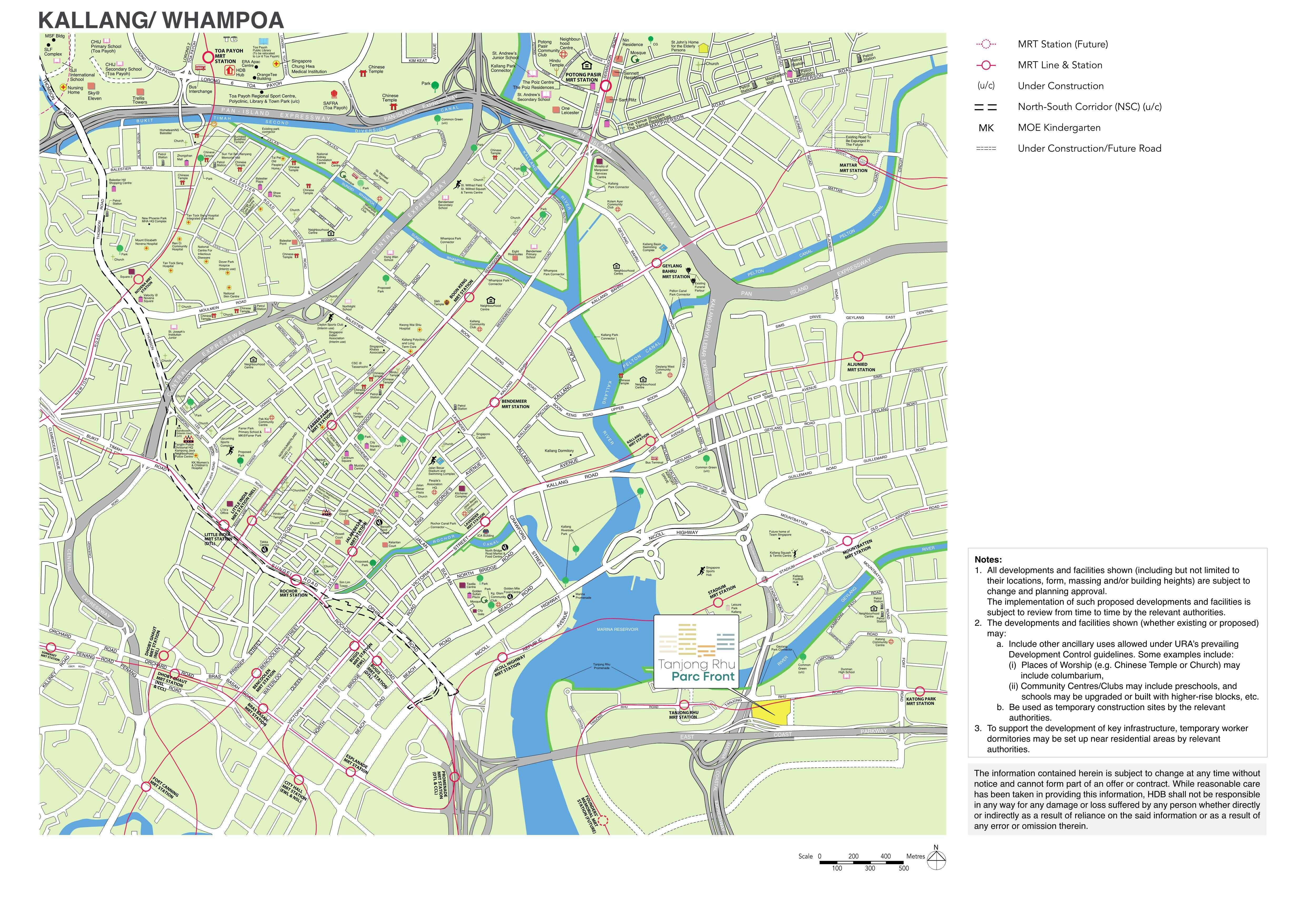 Kallang/Whampoa HDB town map