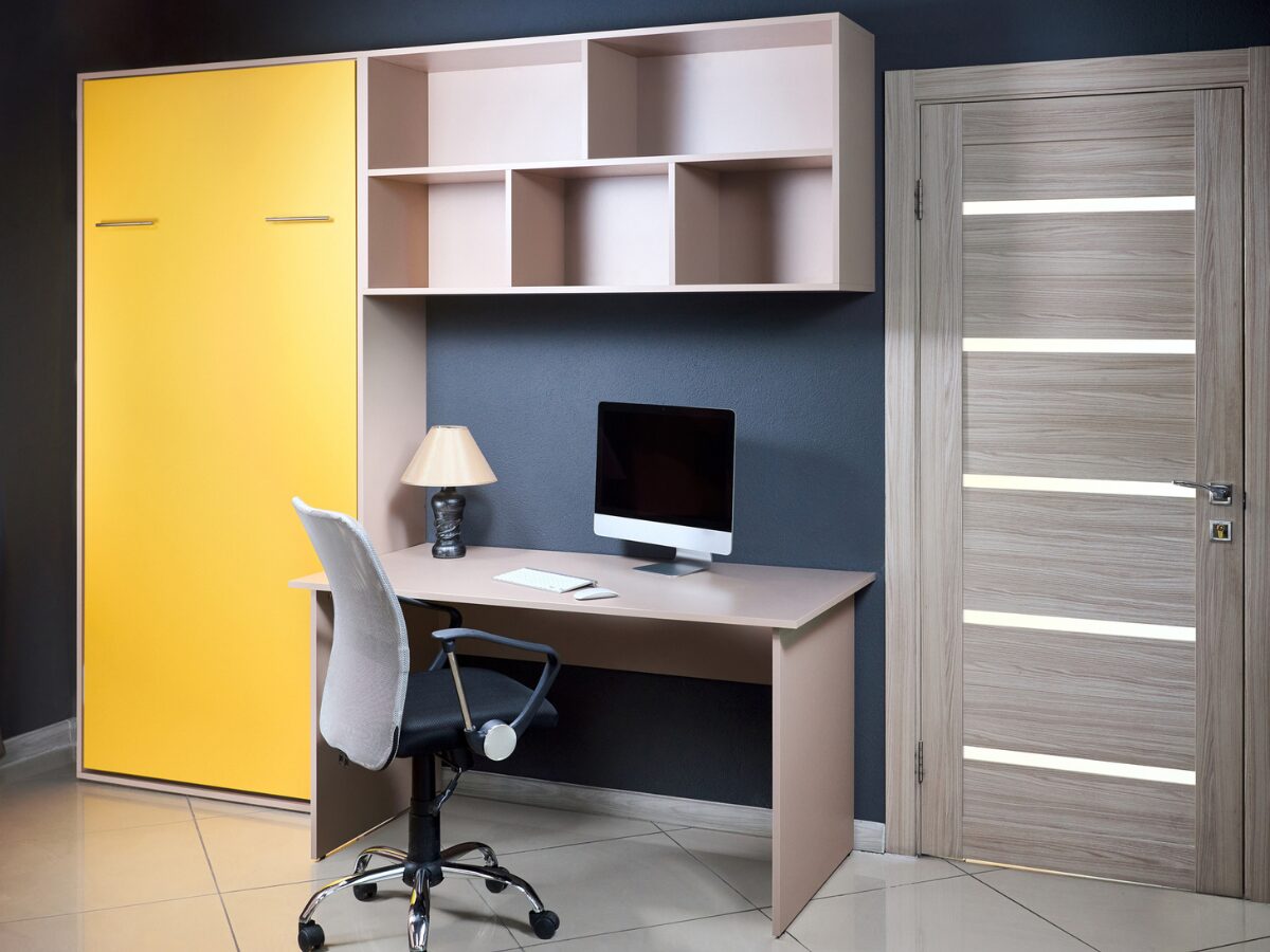 Utilising bedroom for workspace with efficient interior design