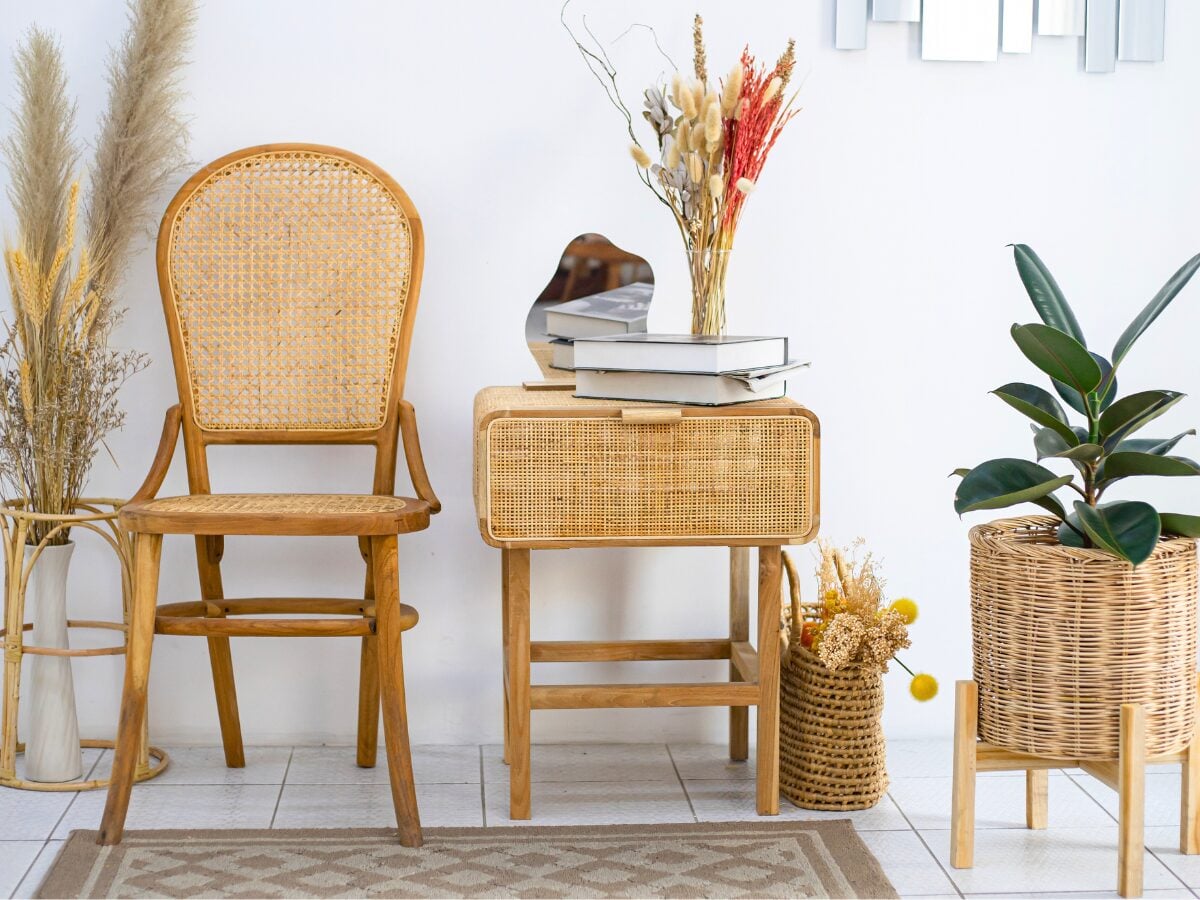 scandinavian hdb room designs with rattan furniture