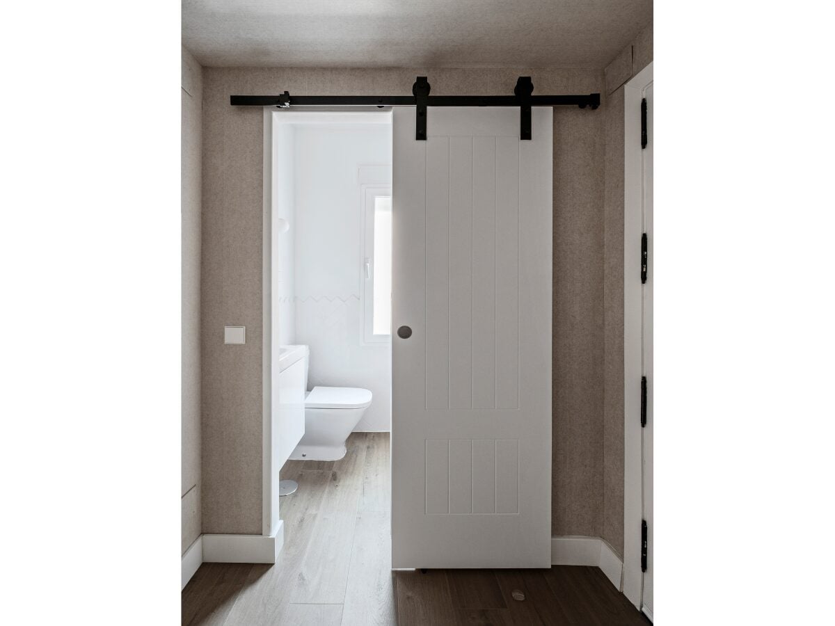 image of sliding barn door for toilet door ideas