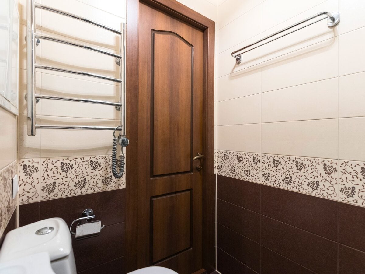 toilet door ideas like the classic swing door