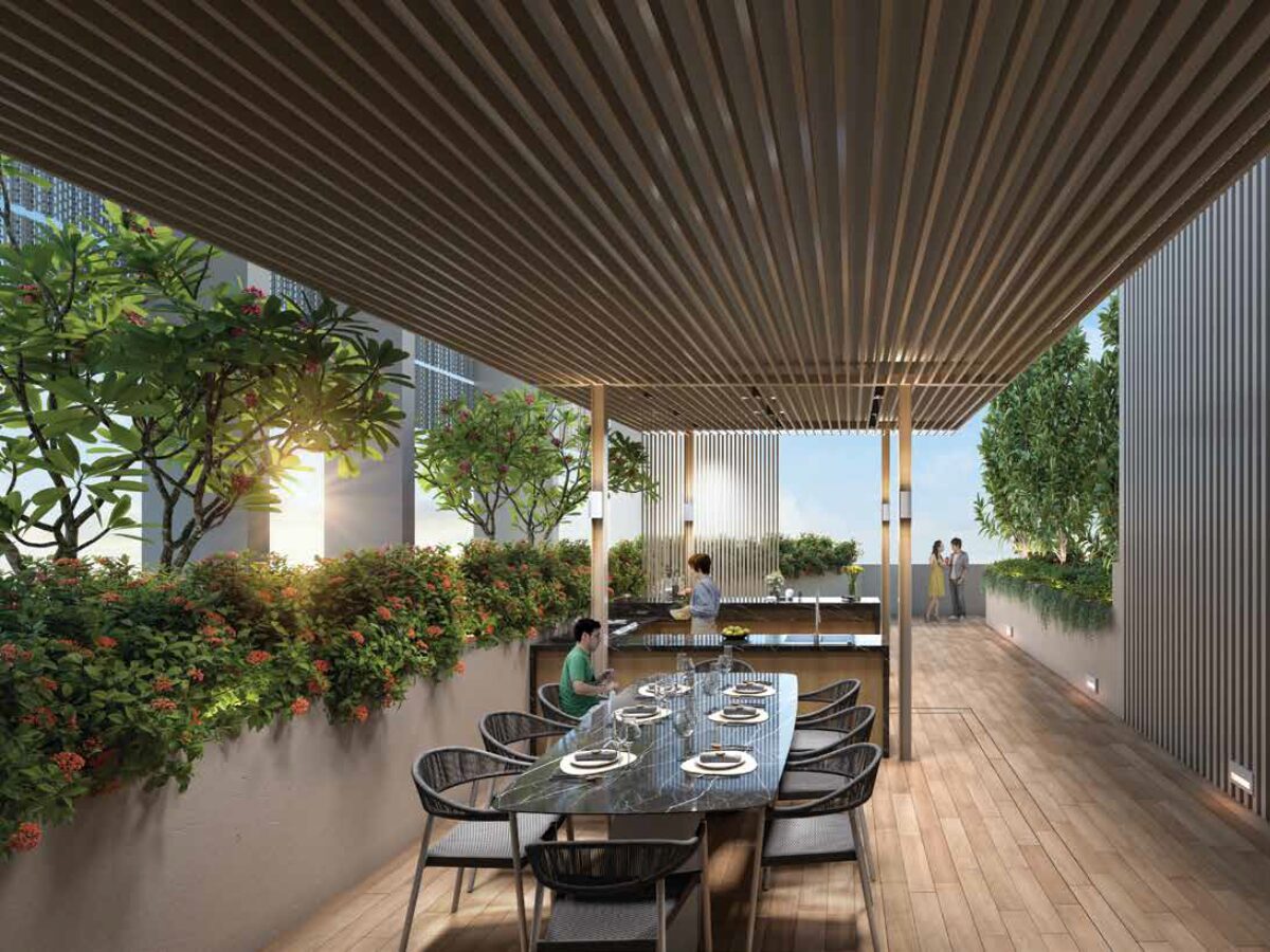 artist impression of arina east residences sky terrace