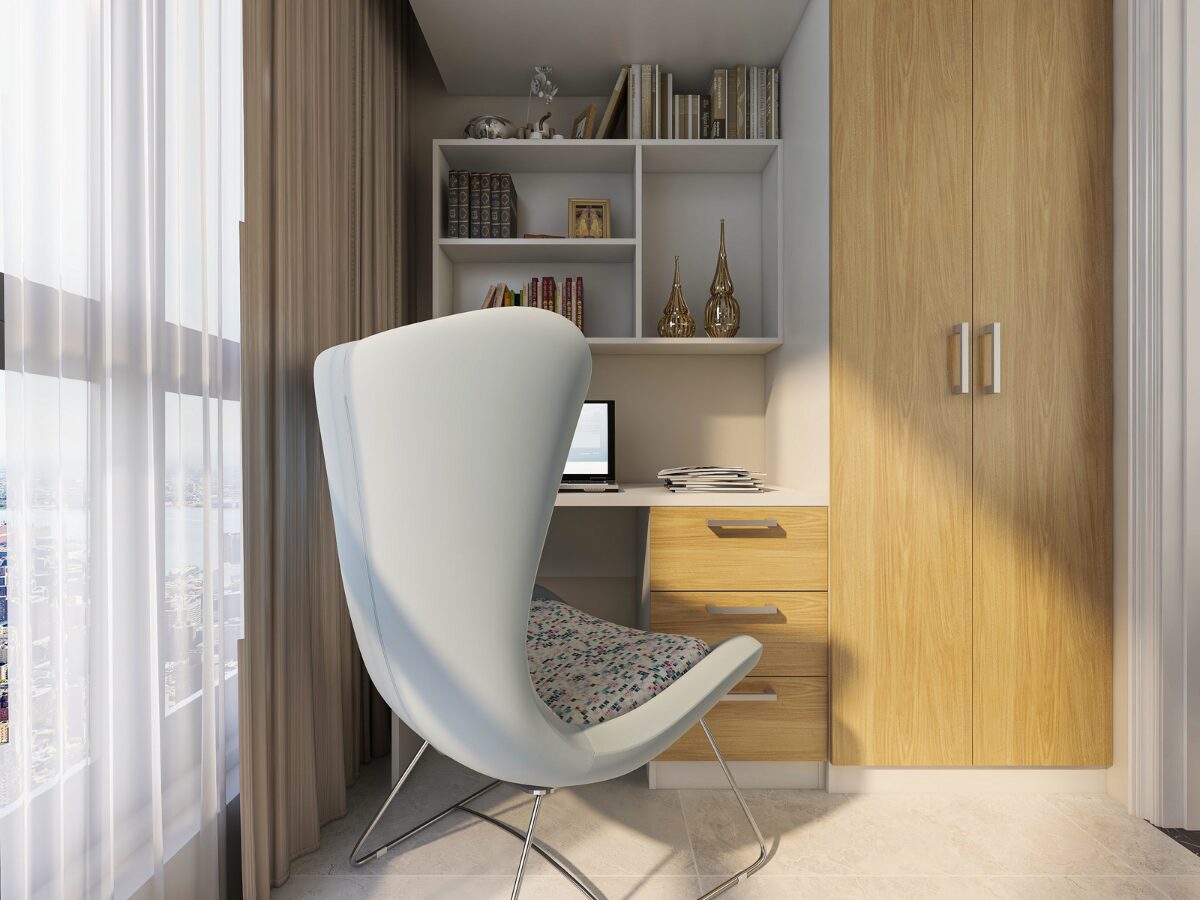 a wall mounted study table