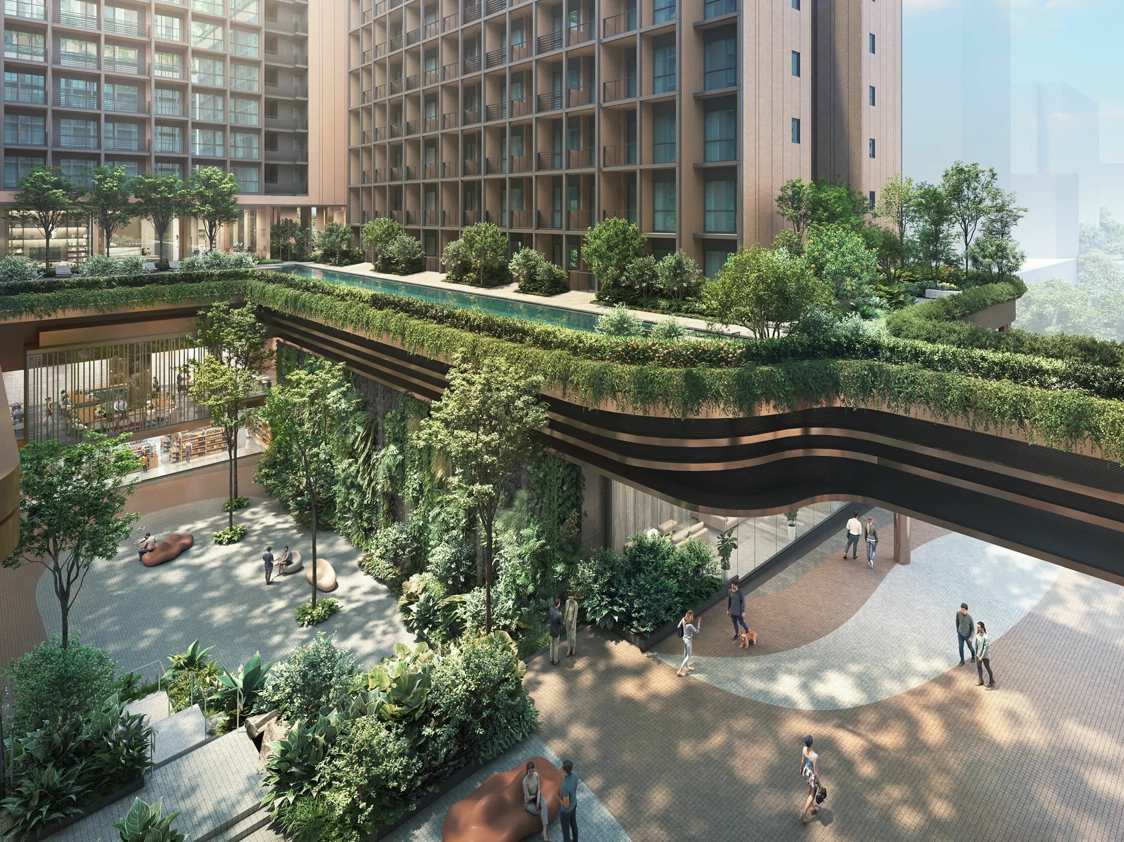 lush green walls at The Robertson Opus.