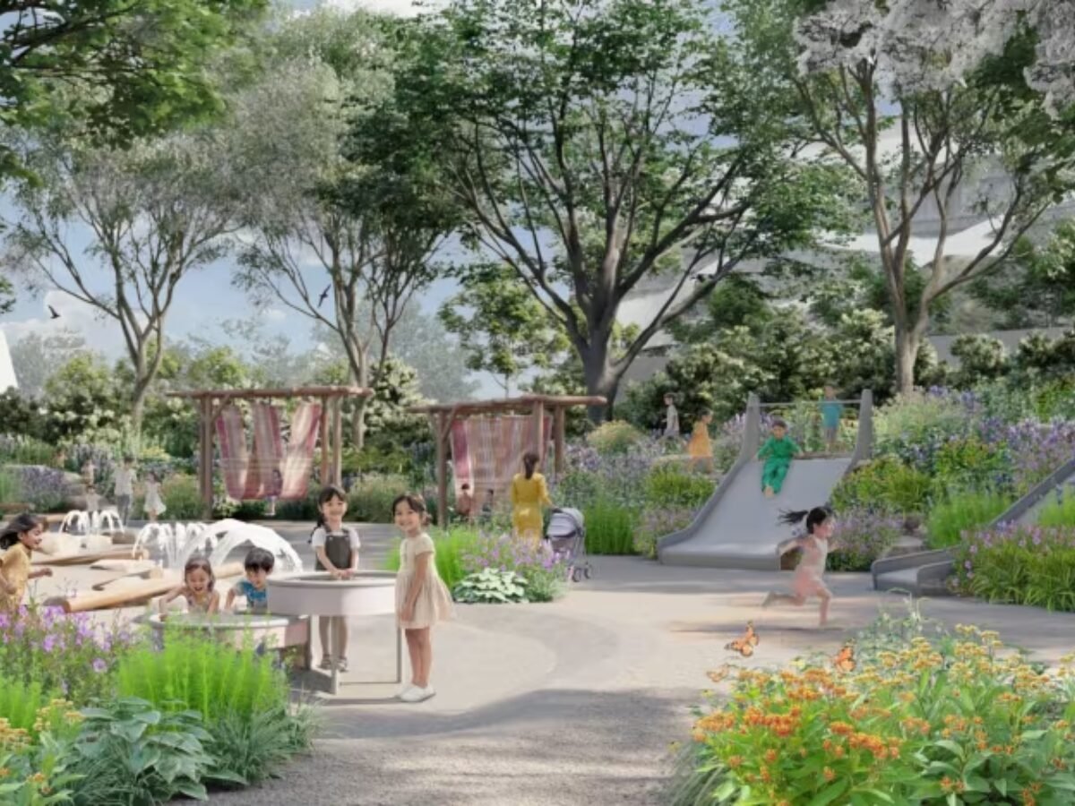Artist's impression of of the upcoming "destination park" planned for Orchard Road.
