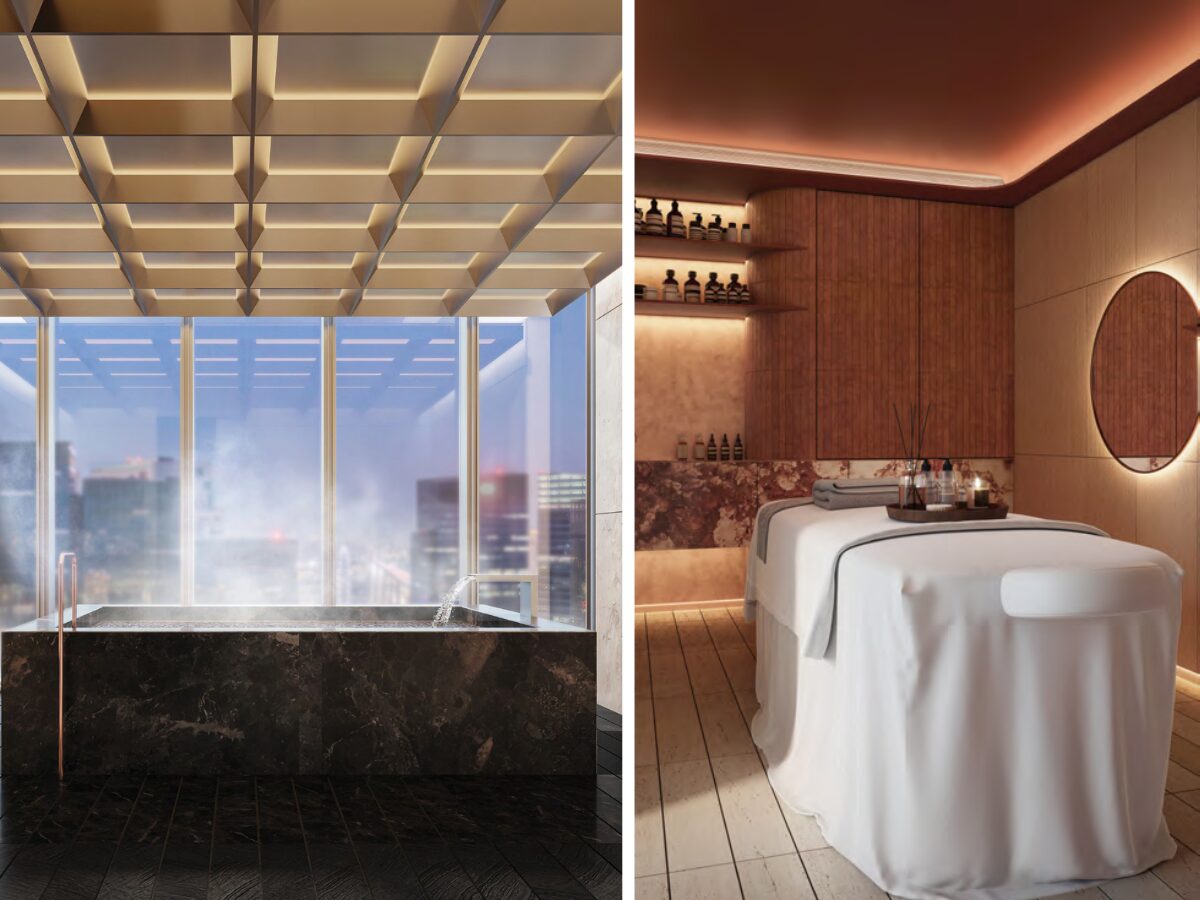 Artist impression of W residences marina view's onsen and spa spots