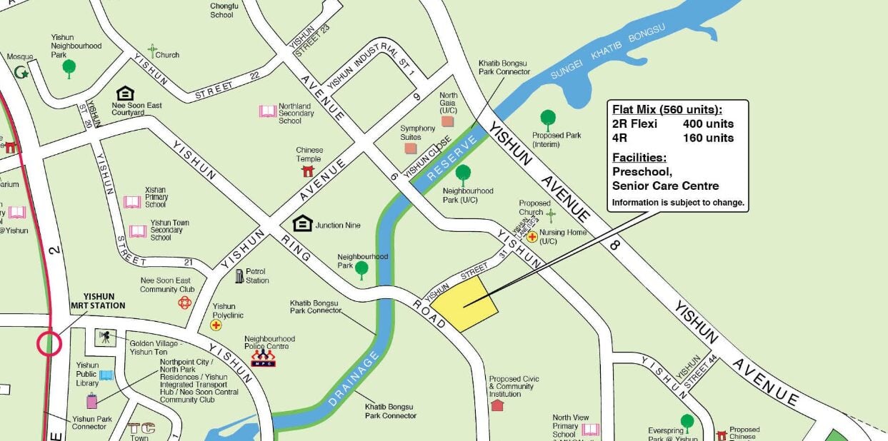 october 2025 bto yishun ring road map