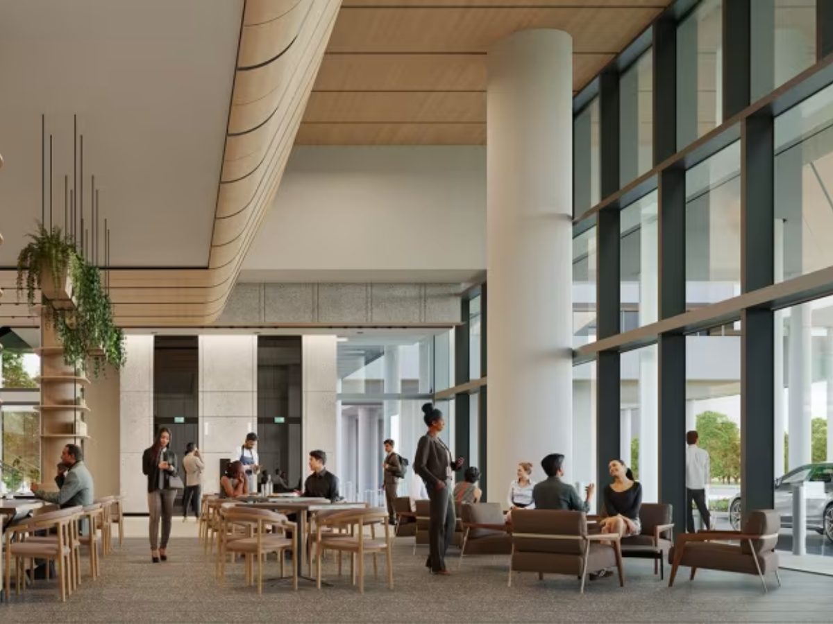 Artist impression of the reception at Paya Lebar Green