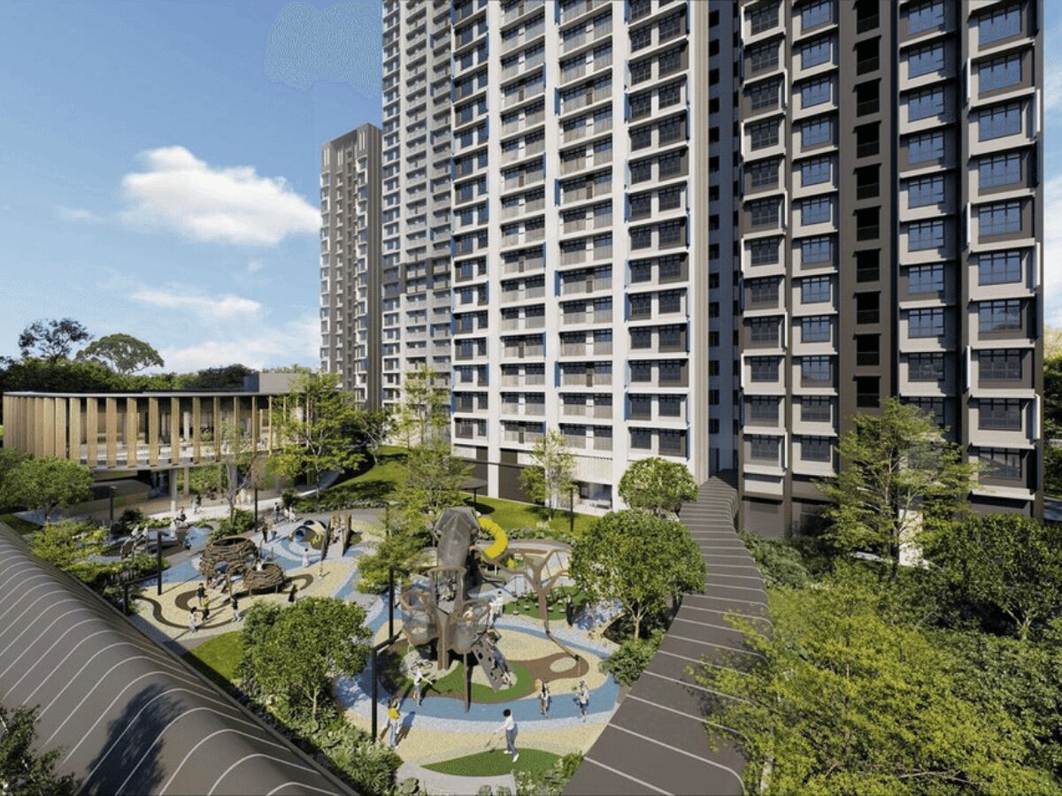 Artist's impression berlayar residences design, motif, and colour scheme