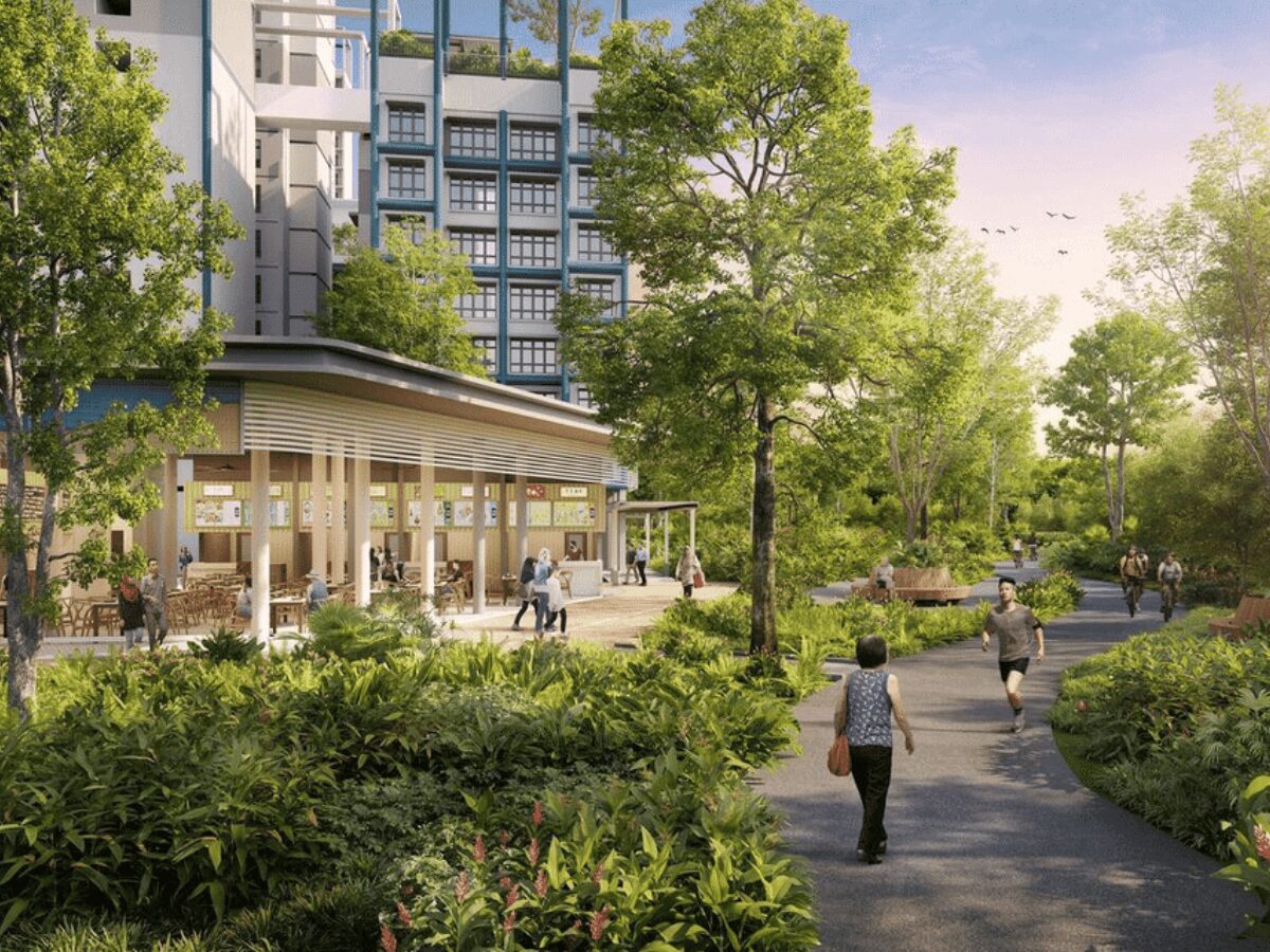 artist impression of belayar estate and its green corridor access
