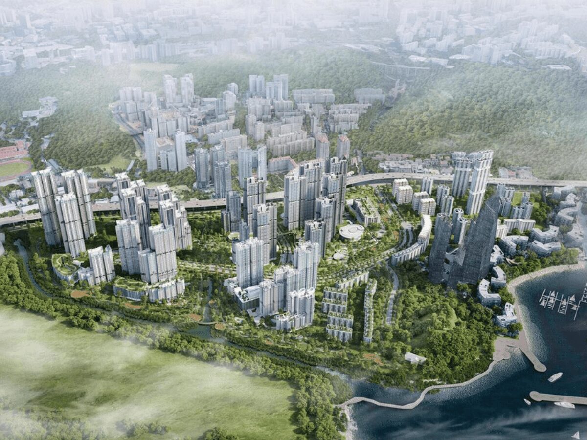 berlayar estate artist impression aerial view