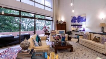 the interiors of the arcadia penthouse that sold for S$10.5 million, breaking psf and quantum records for he whole project despite only 53 years left on its lease