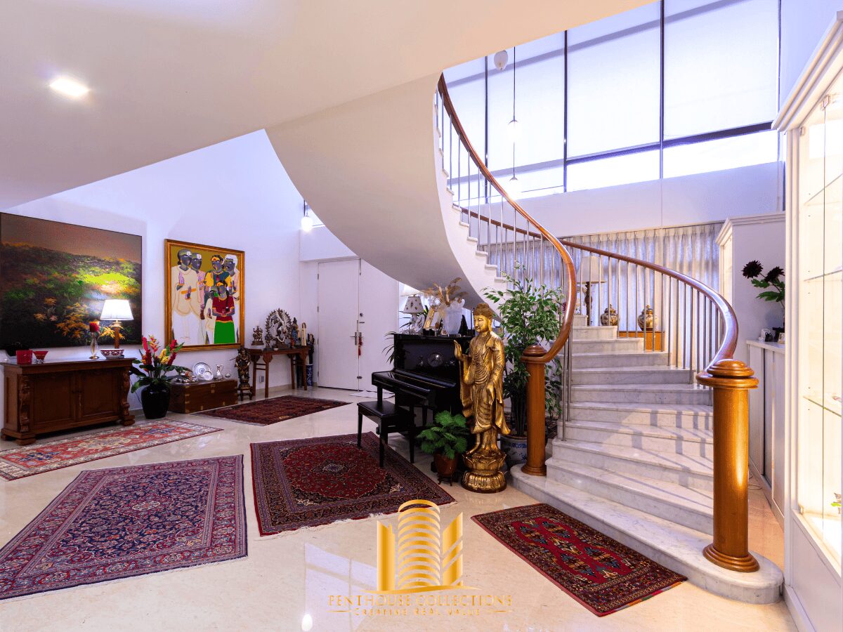 the arcadia S$10.5M penthouse sale with spiral staircase