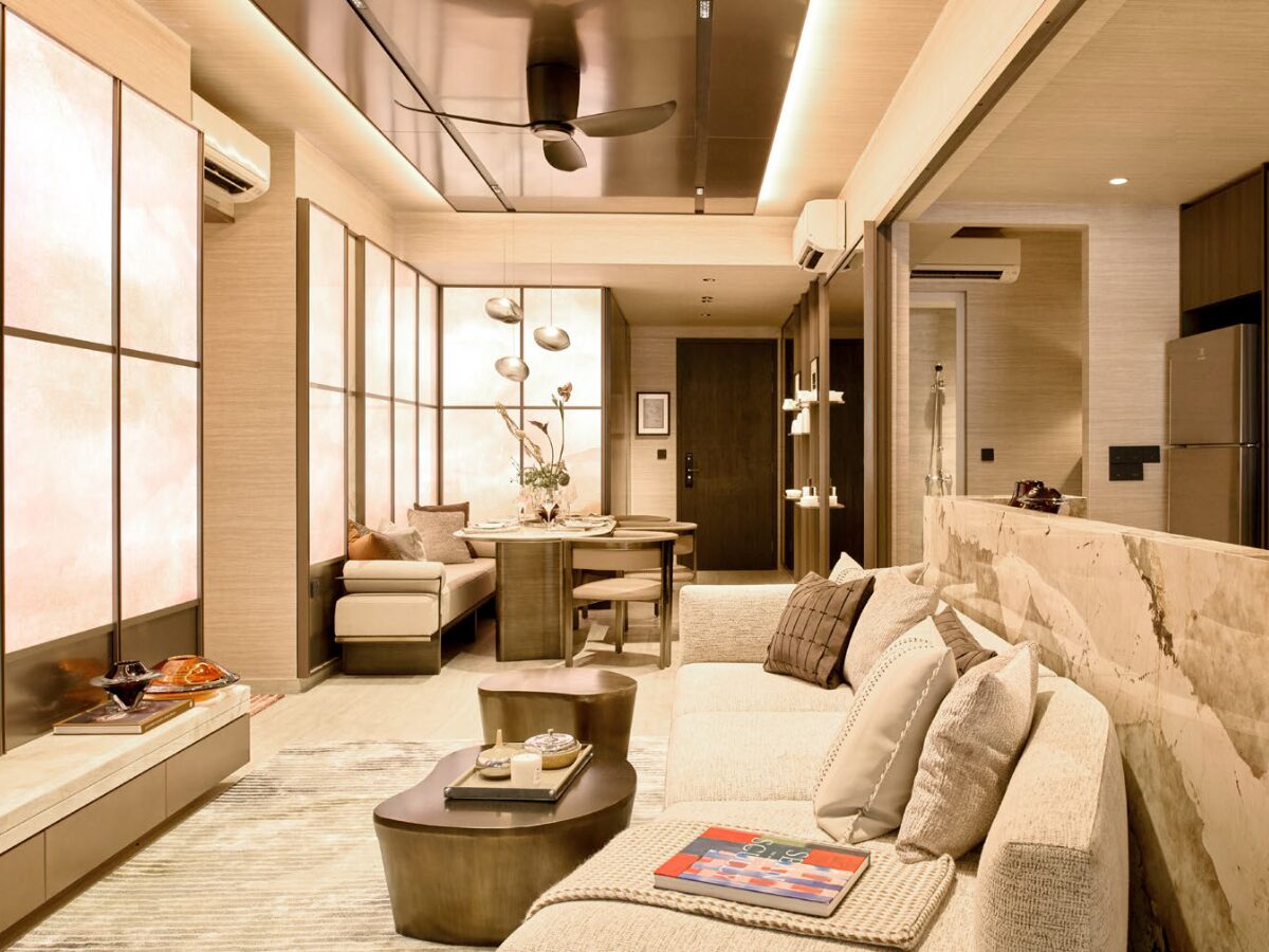 Artist’s impression of the 3-bedroom luxury unit at The Collective at One Sophia.