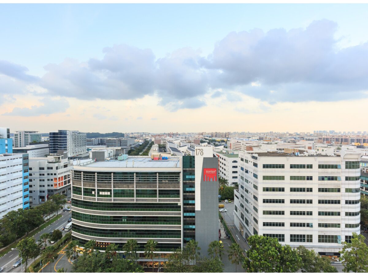 Singapore ubi area industry zone aerial view