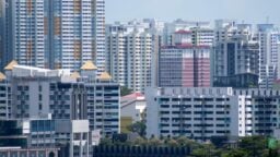 Facade of Housing Development Board (HDB) apartment units in Singapore