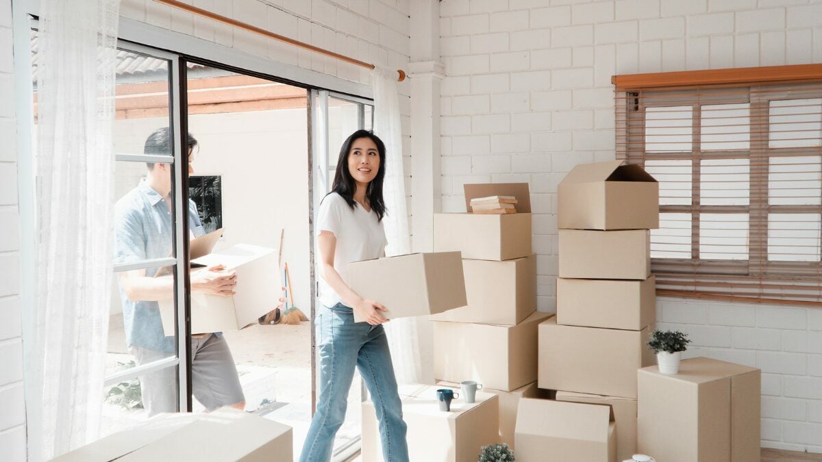 family moving into home